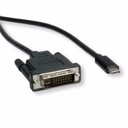 ROLINE 11045831 2 m DVI-D USB tipo-C Nero