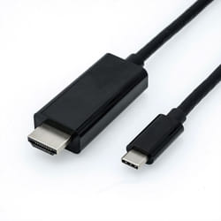 ROLINE 11.04.5840 cavo e adattatore video 1 m USB tipo-C HDMI Nero