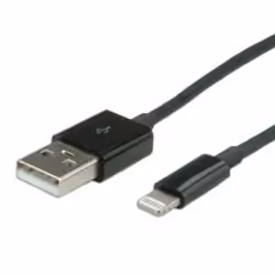 VALUE 11.99.8326, 0,15 m, Lightning, USB A, Nero, Dritto, Dritto