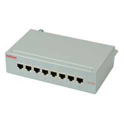 ROLINE Cat.5e Wall Mount Patch Panel, 8 Ports, STP light grey