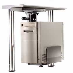 ROLINE 17.03.1129, Supporto per CPU da tavolo, 30 kg, Nero, Acciaio, 0 - 90°, 23,4 cm
