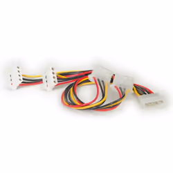 ROLINE 11.03.1003, 0,45 m, Molex (4-pin), Maschio, Femmina, 90°, Nero, Rosso, Bianco, Giallo