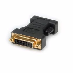 ROLINE DVI-VGA Adapter, VGA, DVI-I, Nero