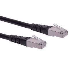 ROLINE RJ-45, 2 m, 2 m, Cat6, S/FTP (S-STP), RJ-45, RJ-45, Nero