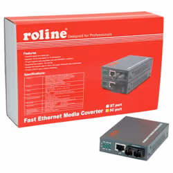 ROLINE RC-100FX/SC Fast Ethernet Converter, RJ-45 to SC, Loop-back convertitore multimediale di rete