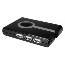 VALUE Multi Card Reader + 3-port Hub, USB2.0 lettore di schede Nero