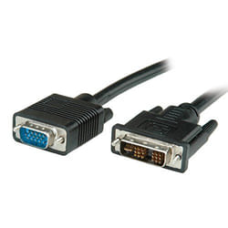 VALUE 11995449 5 m VGA (D-Sub) DVI-A Nero