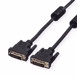 VALUE 11.99.5555, 5 m, DVI-D, DVI-D, Maschio, Maschio, Nero