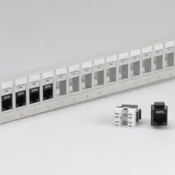 ROLINE Cat.6 19"-Keystone Patch Panel, light grey UTP