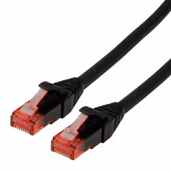 ROLINE 21.15.2551, 1 m, Cat6, U/UTP (UTP), RJ-45, RJ-45, Nero