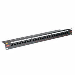 ROLINE Cat.6/Class E 19" Patch Panel, 24 Ports, UTP black, Nero