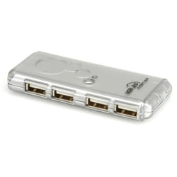 VALUE USB 2.0 Notebook Hub, 4 Ports 480 Mbit/s Argento
