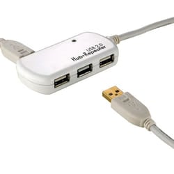 ROLINE USB 2.0 Hub, 4 Ports, with Repeater 12 m Bianco