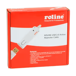 ROLINE USB 2.0 Active Repeater Cable for 12.04.1085 12 m Bianco
