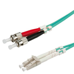 ROLINE 50/125µm LC/ST OM3 0.5m cavo InfiniBand e in fibra ottica 0,5 m Turchese