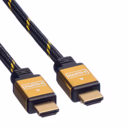 ROLINE 11.04.5503 cavo HDMI 3 m HDMI tipo A (Standard) Nero, Oro - Vista aggiuntiva 4