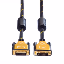 ROLINE 11.04.5514 cavo DVI 5 m DVI-D Nero, Oro - Vista aggiuntiva 4