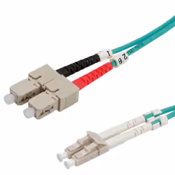 VALUE Fibre Optic Jumper Cable, 50/125µm, LC/SC, OM3, turquoise 10 m, LC, SC