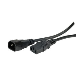VALUE 19.99.1505 cavo di alimentazione Nero 0,5 m Accoppiatore C14 Accoppiatore C13