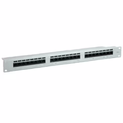 VALUE Cat.6/Class E 19" Patch Panel, 24 Ports, UTP light grey, Grigio