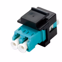 ROLINE Fiber Optic Keystone Jack, LC Duplex, Multimode, OM3