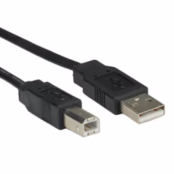 ROLINE 11.02.8867, 0,8 m, USB A, USB B, USB 2.0, Maschio/Maschio, Nero