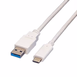 VALUE 11999010, 0,5 m, Micro-USB A, USB C, USB 3.2 Gen 2 (3.1 Gen 2), 10 Gbit/s, Bianco