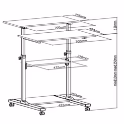 ROLINE 17.02.1547 base e supporto per PC/workstation All-in-One 60 kg Alluminio, Nero - Vista aggiuntiva 4