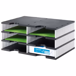 Styro styrodoc duo, Polistirolo, Nero, Bianco, 6 cassetto/cassetti, 485 mm, 223 mm, 331 mm