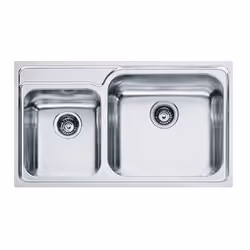 Franke GAX 620, Acciaio inox, 2 ciotole, 450 x 400 mm, 19 cm, 300 x 340 mm, 17 cm