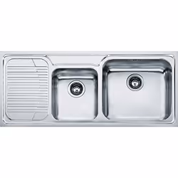 Franke Galassia GAX 621, Lavello montato su piano, Rettangolare, Acciaio inox, Acciaio inox, 2 ciotole, Rettangolare