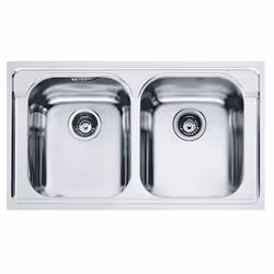 Franke AMT 620, Argento, 2 ciotole, 340 x 400 mm, 20,5 cm, 340 x 400 mm, 20,5 cm