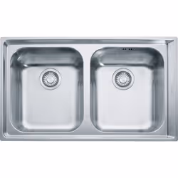 Franke NEX 620, Lavello montato su piano, Rettangolare, Acciaio inox, Acciaio inox, 2 ciotole, Rettangolare