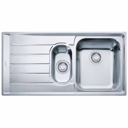 Franke Neptune NEX 251, Acciaio inox, Acciaio inox, 2 ciotole, 360 x 420 mm, 20 cm, 167 x 306 mm