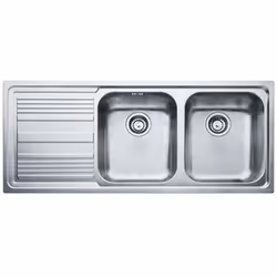 Franke LLL 621, Acciaio inox, 2 ciotole, 340 x 400 mm, 19,5 cm, 340 x 400 mm, 19,5 cm