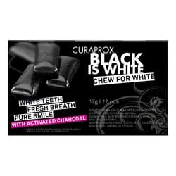 Curaprox Black Is White To Go Chewing Gum per Sbiancamento 12 Pezzi