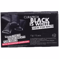 Curaprox Black Is White To Go Chewing Gum per Sbiancamento 12 Pezzi