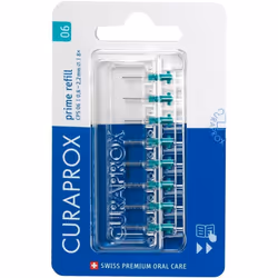 Curaprox Capsule 06 Scovolino Prime Refill Turquoise è ideale per pulire spazi interdentali stretti. Setole ultrasottili e fi ...