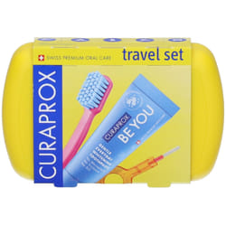 Curaprox Travel Set Kit da Viaggio Spazzolino e Dentifricio Yellow