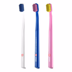 Curaprox 7612412540604, Set di spazzolini da denti, Adulto, Azzurro, Rosa, Bianco, 3 pz, Blister