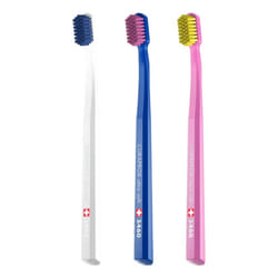 Curaprox 7612412540604 spazzolino da denti Set di spazzolini da denti Azzurro, Rosa, Bianco Adulto