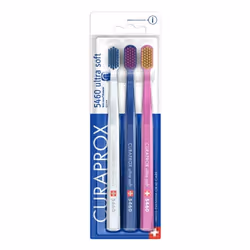 Curaprox 7612412540604 spazzolino da denti Set di spazzolini da denti Azzurro, Rosa, Bianco Adulto - Vista aggiuntiva 4
