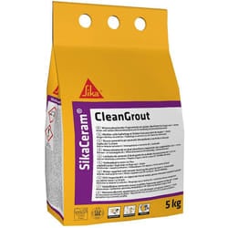 Sika - Ceram CleanGrout, Bianco - Stucco cementizio per fughe a pavimento e a parete - Idrorepellente - Previene muffa, batteri e funghi - 5kg