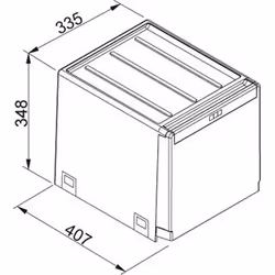 Franke Cube 40 28 L Rettangolare Nero