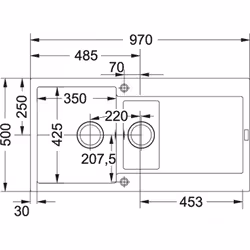 Franke Maris MRG 651 Lavello ad incasso Rettangolare Alluminio - Vista aggiuntiva 2