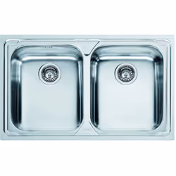 Descrizione Franke lavello da incasso a due vasche l L L 620 Finitura dekor da 79x50cm cod. 8580013 cod EAN. 7612980430611 co ...