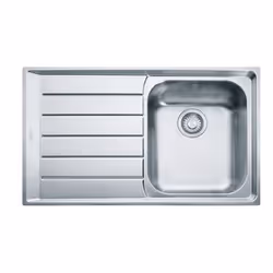 Franke Neptun NEX 611/7, Lavello montato su piano, Rettangolare, Acciaio inox, Acciaio inox, 1 ciotole, Rettangolare