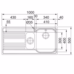 Franke RPX 651 Lavello ad incasso Rettangolare Acciaio inox - Vista aggiuntiva 2