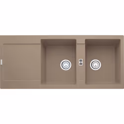 Franke Maris MRG 621, Lavello montato su piano, Rettangolare, Fragranito, Grigio talpa, 2 ciotole, Rettangolare