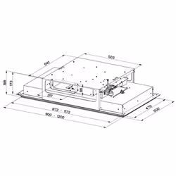 Mepamsa Cielo Slim 90 Integrato a Cappa aspirante a soffitto 720 m³/h Bianco - Vista aggiuntiva 2